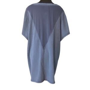 Yogalicious 3X Blue Mesh Back Oversized Tee Short Sleeve Top Athletic Workout